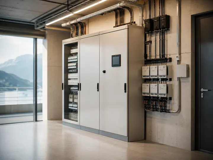 Illustration d’un tableau électrique de bâtiment équipé pour le sous-comptage