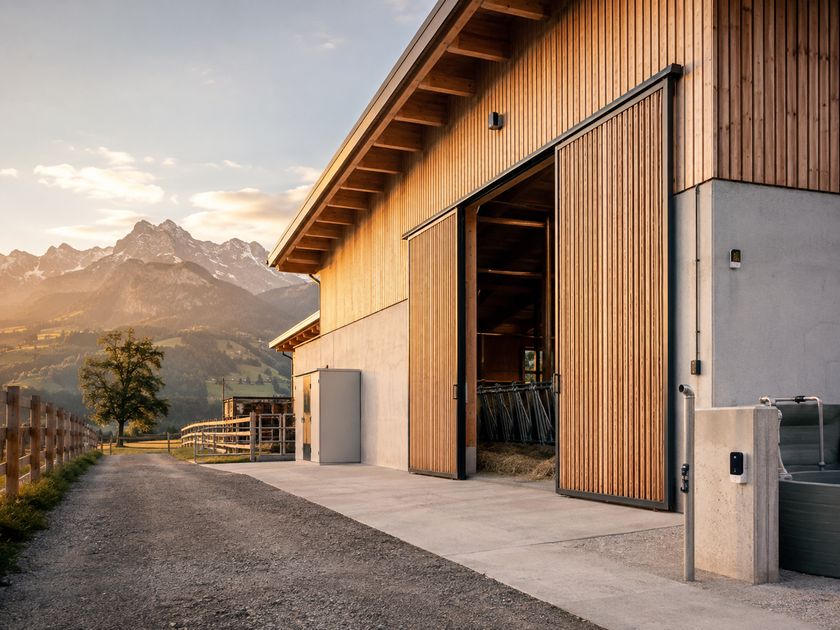 Illustration d’un bâtiment d’exploitation agricole en zone de montagne